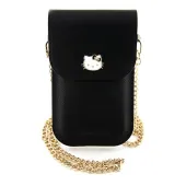 hello kitty torebka hkowbpghdlmk czarny/black leather metal logo chain