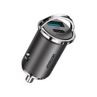 szybka ładowarka samochodowa usb-c usb 45w 5a pd qc 3.0 afc scp szary