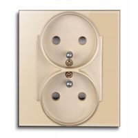 GNIAZDKO ELEKTRYCZNE SZKLANE PODWÓJNE KONTAKT 16A