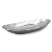 PODSTAWKA DEKORACYJNA SREBRNA TACA TALERZ POD ŚWIECE TACKA PLASTIKOWA 30cm