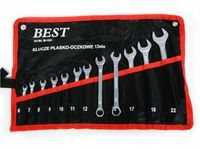 ZESTAW KLUCZY PŁASKO OCZKOWYCH KLUCZE 6-22mm 12el