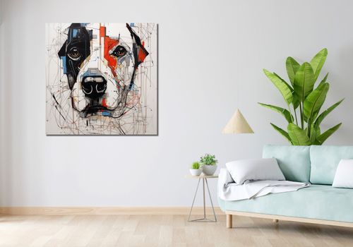 Obraz 100x100cm Przyrysowany Psiak na Arena.pl