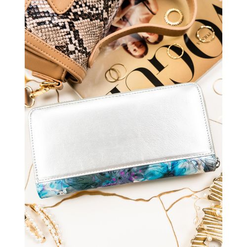 portfel damski w typie piórnika w kwiaty zamykany suwakiem - peterson na Arena.pl