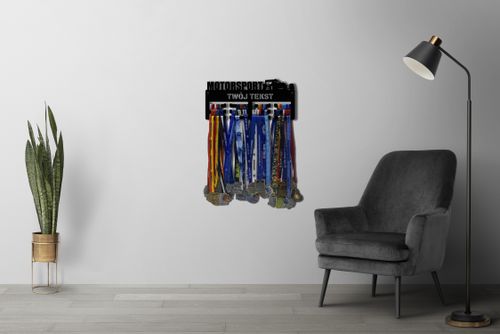 Wieszak na medale MOTORSPORT twoje imię dowolny tekst 145.3 na Arena.pl