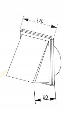 Kratka wentylacyjna z okapem AirRoxy ⌀ 100mm zdjęcie 2