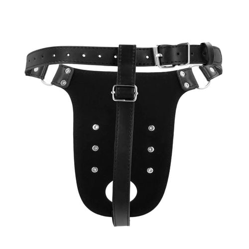 Pu Leather Chastity Belt With Straps - Black na Arena.pl