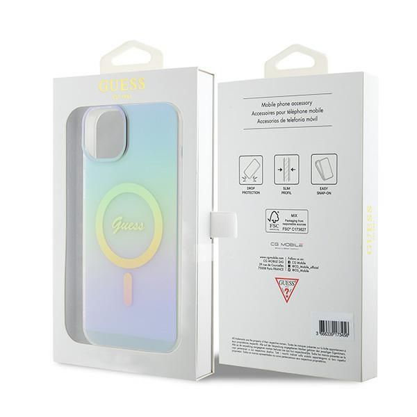 Etui Guess do iPhone 15 Plus, iPhone 14 Plus, Turkusowy, MagSafe zdjęcie 8