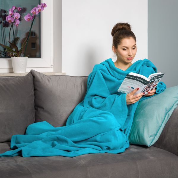 Kocyko-szlafrok - Niebieski zdjęcie 3