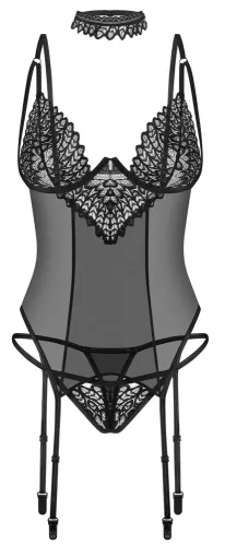 obsessive donarella zestaw 3-częściowy czarny m/l tiul haft na Arena.pl