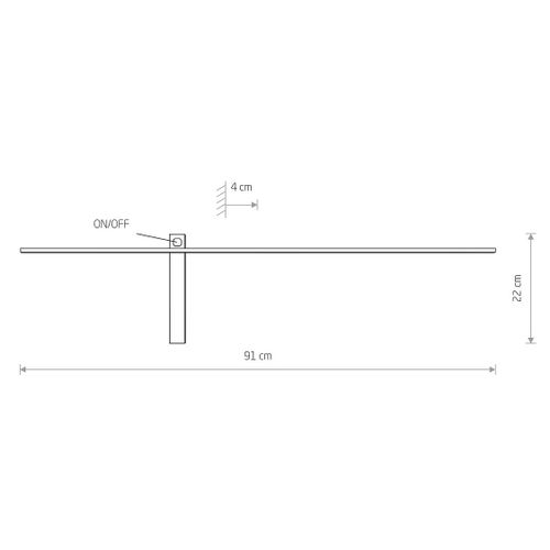 Ledowa lampa ścienna IMPULSE 8116 kinkiet 10W 3000K czarna listwa na Arena.pl