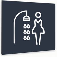 Tabliczka DIBOND PRYSZNIC DAMSKI Tablica ATRACYTOWA nierdzewna NADRUK UV