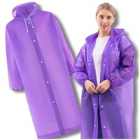 Płaszcz przeciwdeszczowy peleryna fioletowy wodoodporny EVA mocny