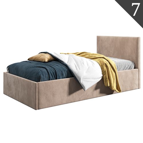 Łóżko młodzieżowe Tapczan 80x200 Basic Asti Jasny Szary + POJEMNIK na Arena.pl