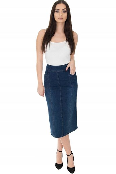 SPÓDNICA JEANS MAXI (38-58) KOLORY r.46 zdjęcie 7