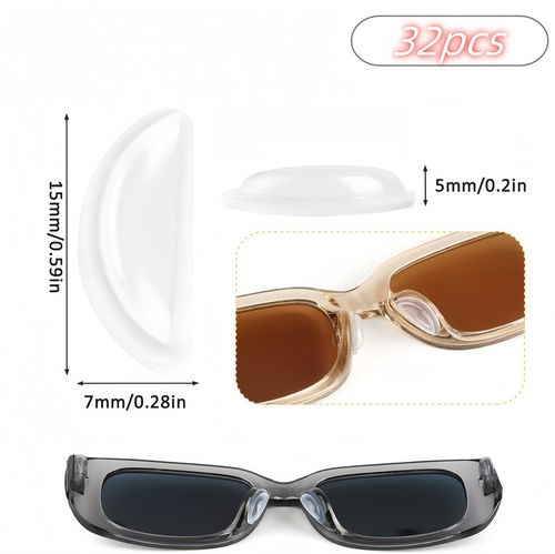 32 PAR NOSKÓW PRZYKLEJANYCH PRZEZROCZYSTYCH DO OKULARÓW 64 NOSKÓW SILIKON na Arena.pl