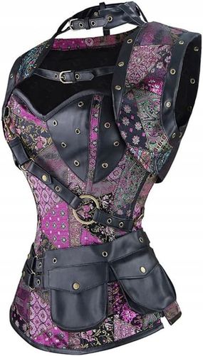 SEXY KOMPLET Gorset stringi steampunk retro vintage GOTYCKI na Arena.pl