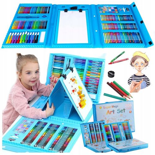 ZESTAW DO MALOWANIA DLA DZIECI 208el Artystyczny Plastyczny Twórczy Walizka na Arena.pl