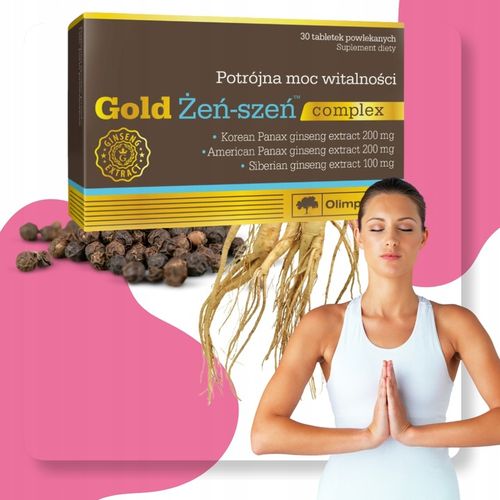 Gold Żeń szeń complex suplement diety 30 tabletek Olimp laboratories na Arena.pl