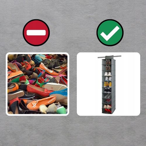 ORGANIZER WISZĄCY DO SZAFY WIESZAK 10 PÓŁEK REGAŁ na Arena.pl