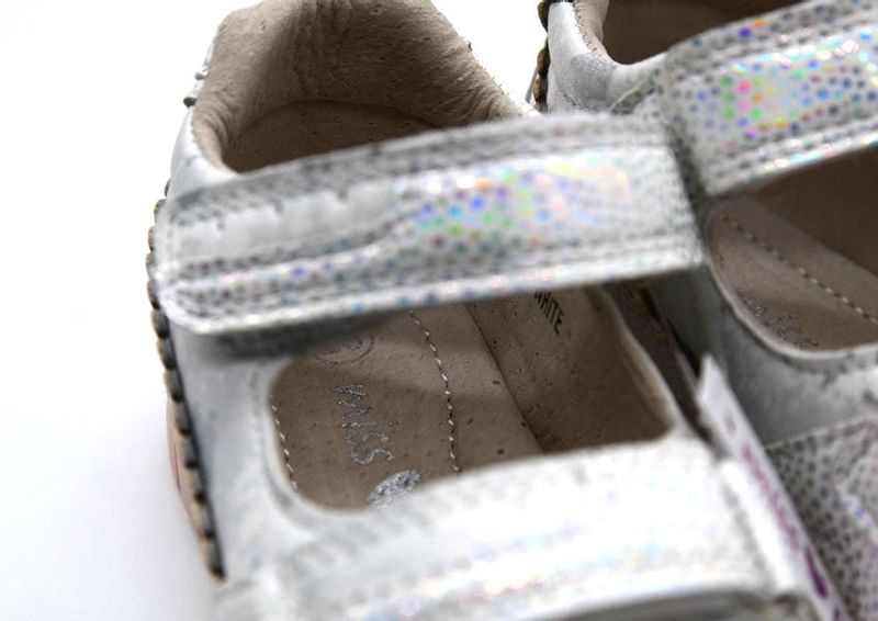 Sandały dziewczęce MISS E 23DZ23-5924 - białe 26 zdjęcie 7