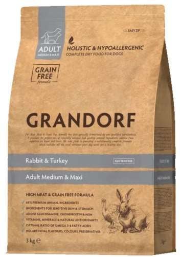 Grandorf Dog Rabbit & Turkey - Medium & Maxi 3kg na Arena.pl