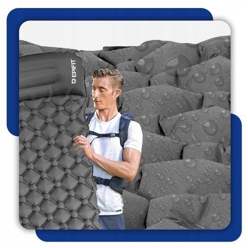 Materac Samopompujący Jednoosobowy Pojedynczy do Spania Pod Namiot 190x60cm na Arena.pl