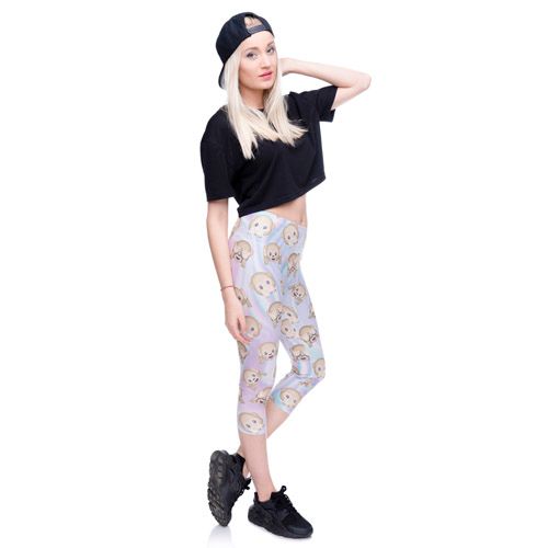 Legginsy 3/4 fullprint EMOJI MONKEYS zdjęcie 3