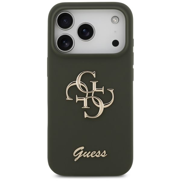 etui guess silicone big 4g script do     iphone 17 pro khaki zdjęcie 3