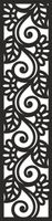 A2 Zawieszka dekor ozdoba ażurowa czarna 21x90 cm