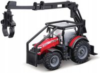 TRAKTOR Z ŁADOWARKĄ Massey Ferguson 8740S Bburago