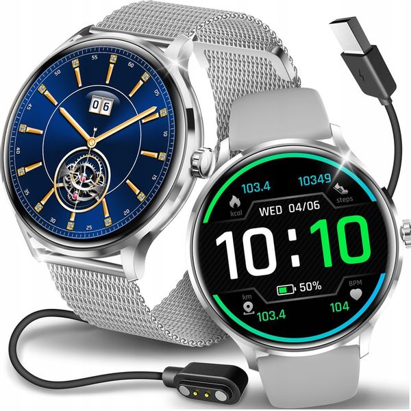 SMARTWATCH ZEGAREK DAMSKI MENU POLSKIE SPORT PULS ROZMOWY SMART WATCH PL zdjęcie 10