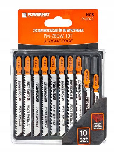 ZESTAW NOŻYKÓW BRZESZCZOTÓW DO WYRZYNARKI 10 SZTUK DREWNO SKLEJKA TWORZYWO na Arena.pl