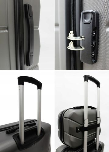 LEKKA WALIZKA PODRÓŻNA KABINOWA 4 KÓŁKA POJEMNA + KUFEREK WALIZKA POKŁADOWA na Arena.pl