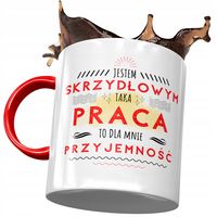 Kubek Czerwony Dla Skrzydłowego To Przyjemność Z Nadrukiem Ze Zdjęciem