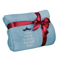 DUŻY KOC GRUBY CIEPŁY 200 X 220 HAFT PLED NARZUTA PREZENT DLA MAMY