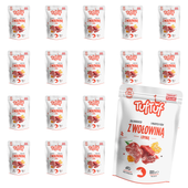 MOKRA KARMA DLA PSA TufTuf SASZETKA MIELONKA WOŁOWINA DYNIA 20x100G