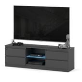 Szafka Rtv Nowoczesna 4 Szuflady 138cm Stolik Salon Sypialnia Quattro Szary