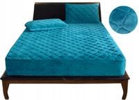 POKROWIEC NA MATERAC OCHRANIACZ NAKŁADKA TOPPER WELUR WODOODPORNY 140x200