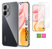 Etui silikonowe do HONOR 400 5G obudowa case 2mm plecki + szkło na ekran 9H