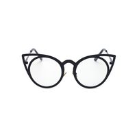 okulary "royal cat eyes" - czarne zerówki ok70wz7