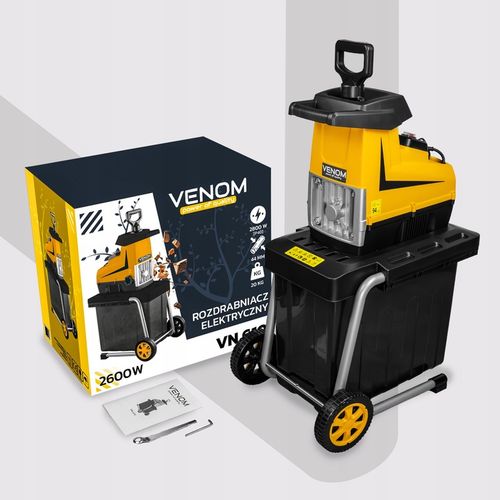 ROZDRABNIACZ ELEKTRYCZNY RĘBAK DO GAŁĘZI PRO MOCNY SILNIK ZBIORNIK 60L na Arena.pl