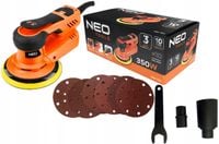 NEO SZLIFIERKA MIMOŚRODOWA OSCYLACYJNA BEZSZCZOTKOWA 150MM 350W 4000-10000