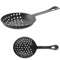 sitko barmańskie do odcedzania drinków koktajli julep 160 x 76 mm - czarny
