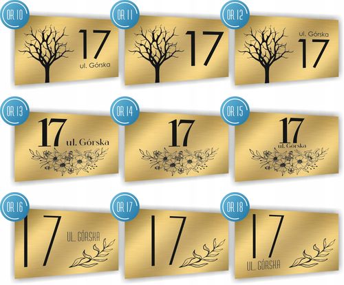Tabliczka Tablica ADRESOWA BIAŁA DIBOND 40x30 numer domu ulica KWIATY na Arena.pl