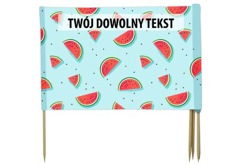 PARAWAN PLAŻOWY Arbuz z indywidualnym  napisem 4 PANELE 7.4 na Arena.pl