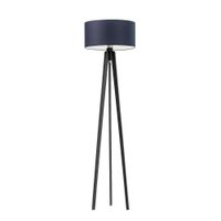 Lampa podłogowa MIAMI abażur granatowy stelaż hebanowy