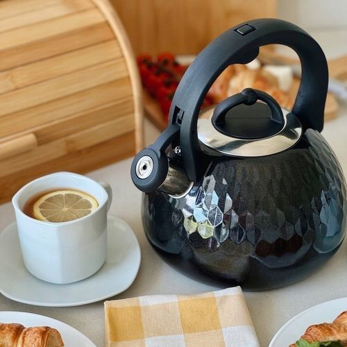 CZAJNIK na GAZ INDUKCJA Czarny z Gwizdkiem Konighoffer Malcolm 2,5 l na Arena.pl