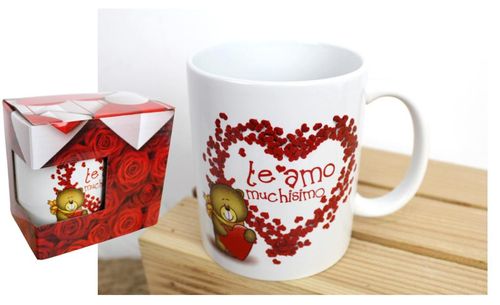 kubek ceramiczny w pudełku LOVE 9,5 x 8cm mix MUC-2402 na Arena.pl