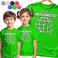KOSZULKA DZIECIĘCA - NA DZIEŃ INTERNETU DNI SZKOLNE INTERNET - 86 XXXS