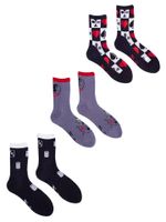 Skarpety bawełniane męskie karciane 3PAK 43-46 YOCLUB